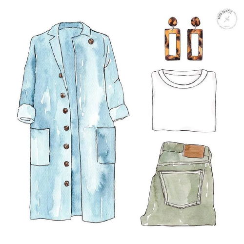 手繪穿搭手賬中的服飾元素 創(chuàng)意與實(shí)用的結(jié)合